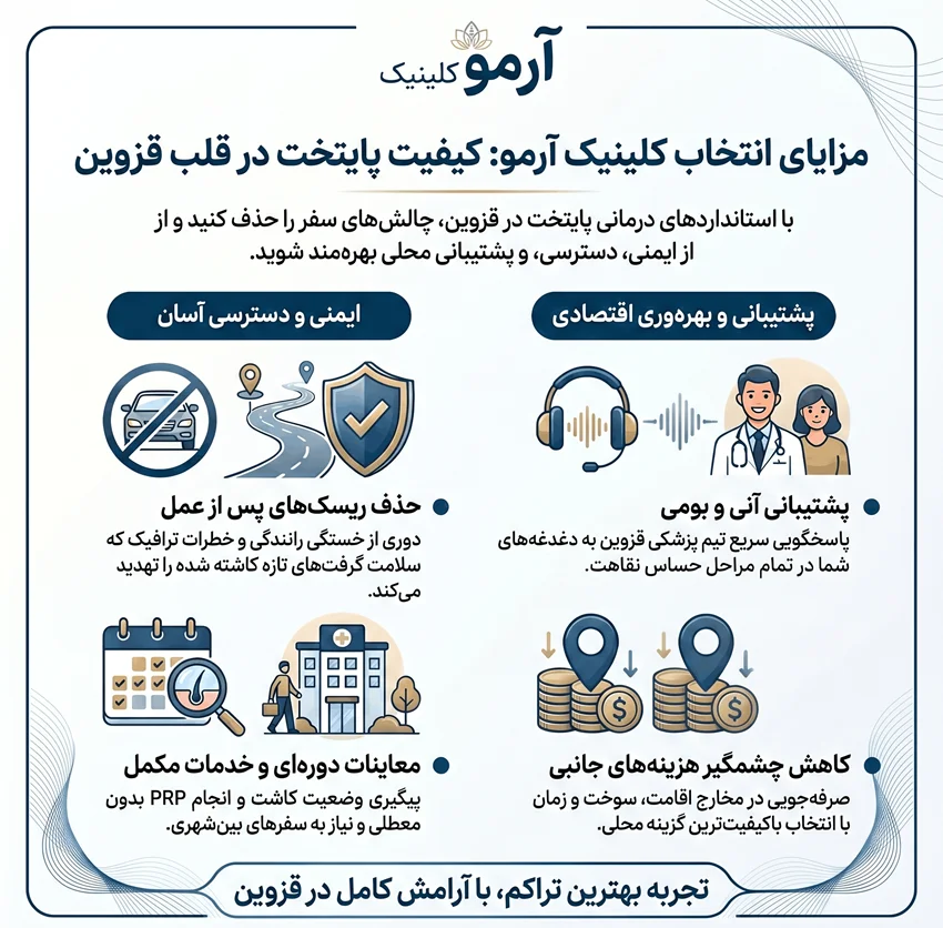 کاشت مو شیراز در قزوین