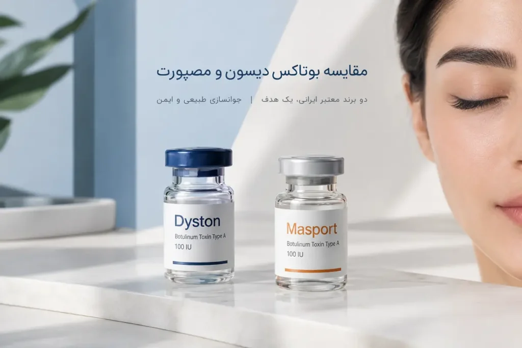 مقایسه بوتاکس دیستون و مصپورت؛ بررسی دو برند بوتاکس ایرانی